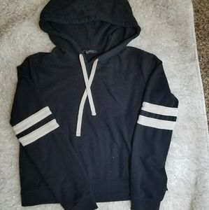 Black cropped hoodie